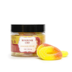 Thumbnail Bonbons CBD 22,5mg anneaux pêche - Mon Petit Herbier