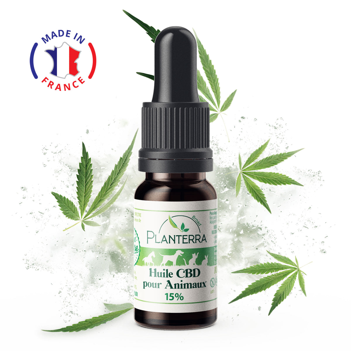 Huile CBD 15% Animaux - Planterra - Mon Petit Herbier