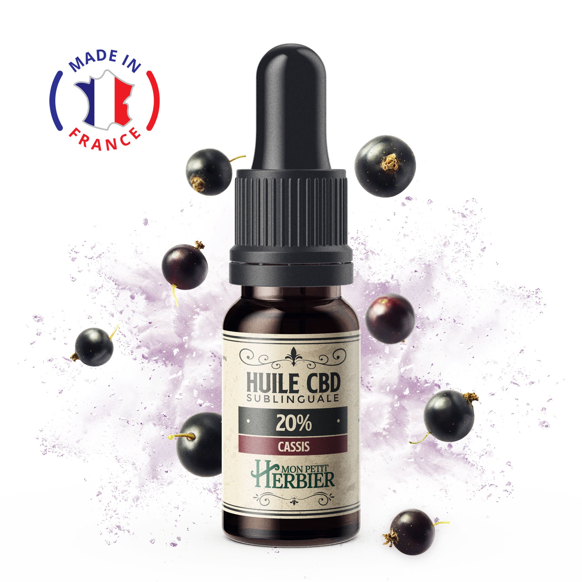 Huile CBD 20% Cassis - Mon Petit Herbier