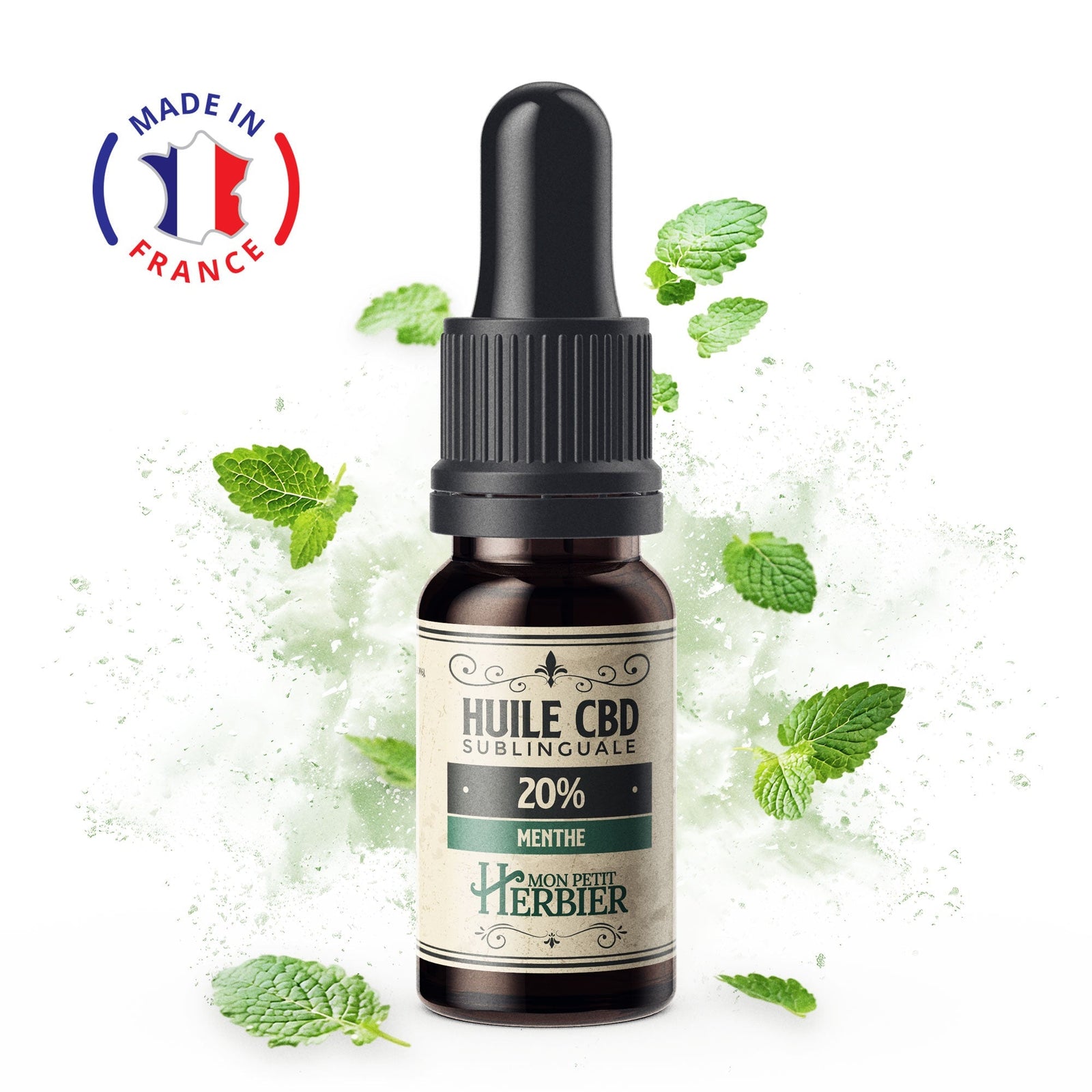 Goutte huile CBD 20% Menthe - Mon Petit Herbier