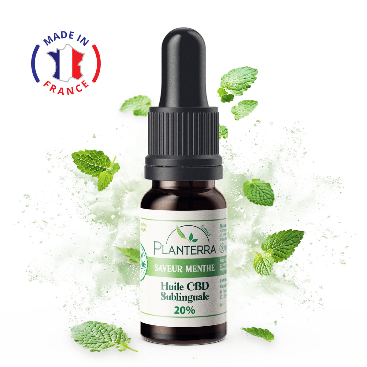 Huile CBD 20% Menthe - Planterra - Mon Petit Herbier