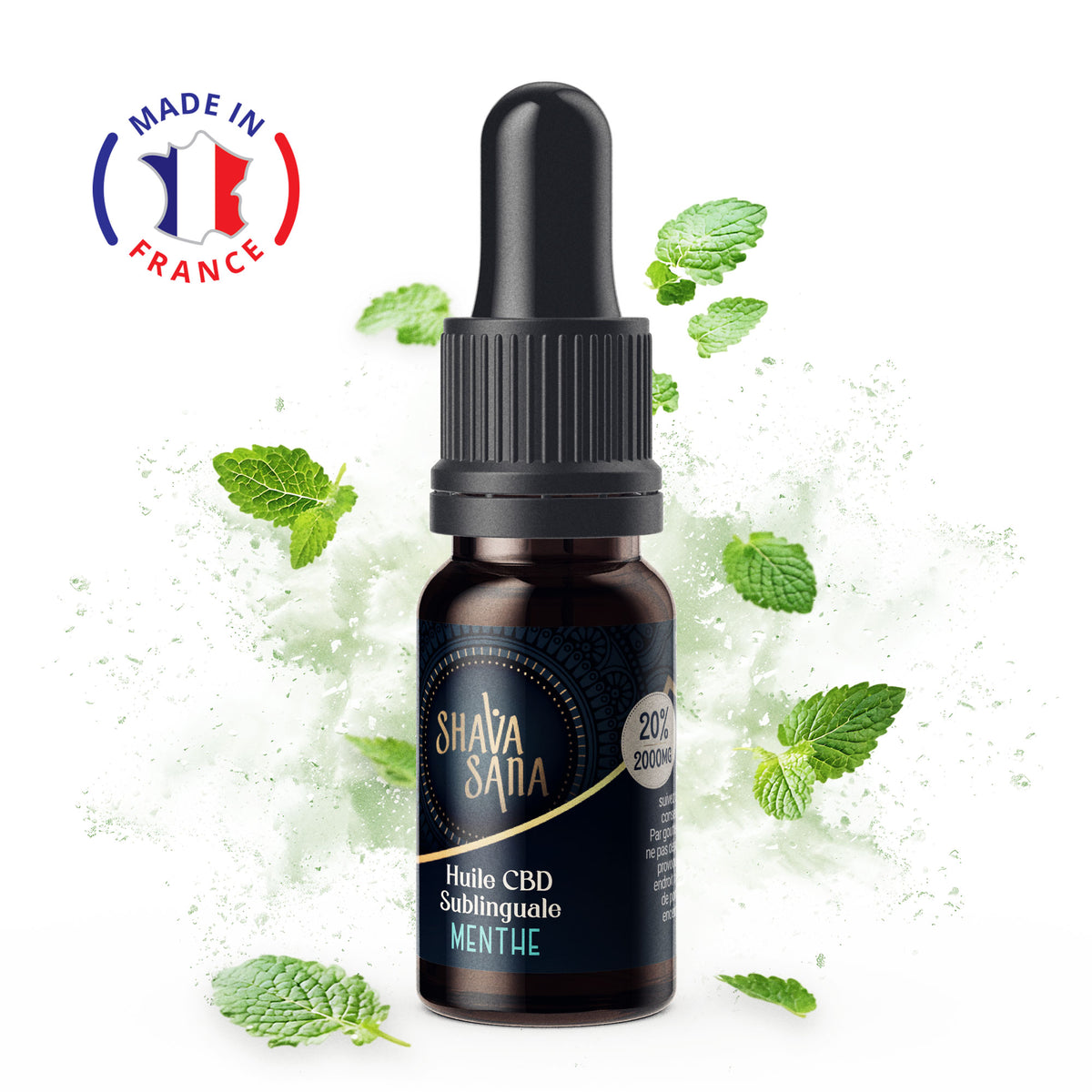 Huile CBD 20% Menthe Full Spectrum - Shava Sana - Mon Petit Herbier
