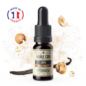 Thumbnail Pipette avec goute d'huile CBD 20% Vanille et Noisette - Mon Petit Herbier