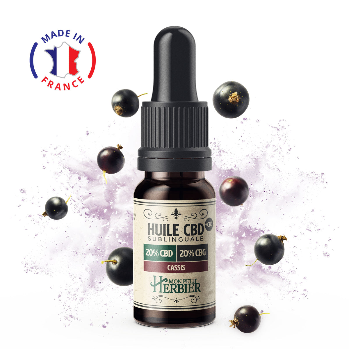 Huile CBD 40% Cassis - Mon Petit Herbier