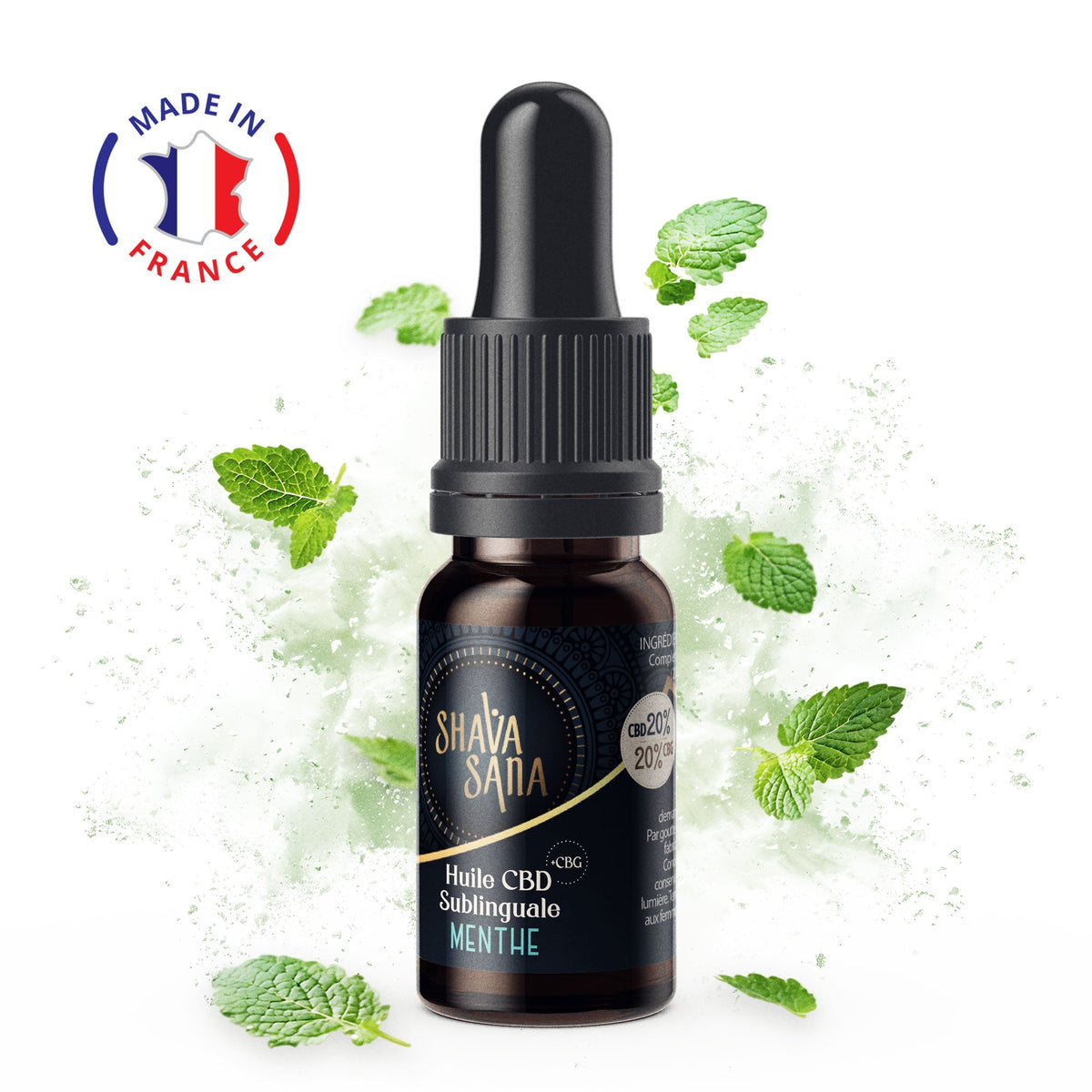Huile CBD 40% Menthe Full Spectrum - Shava Sana - Mon Petit Herbier