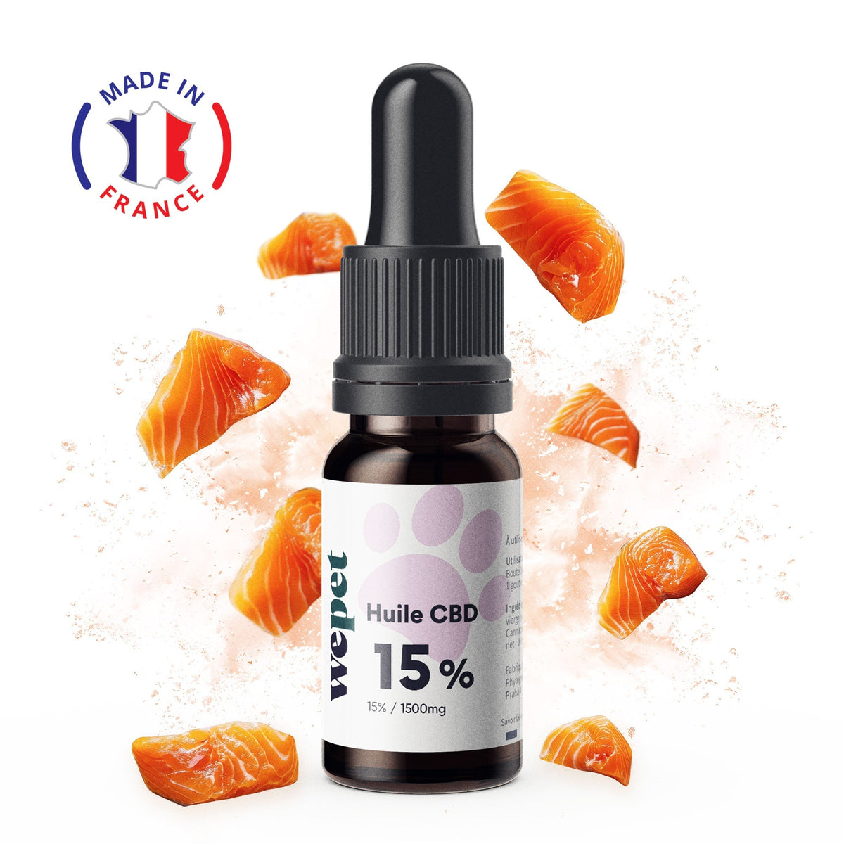 Huile CBD Chat 15% Saumon - Mon Petit Herbier