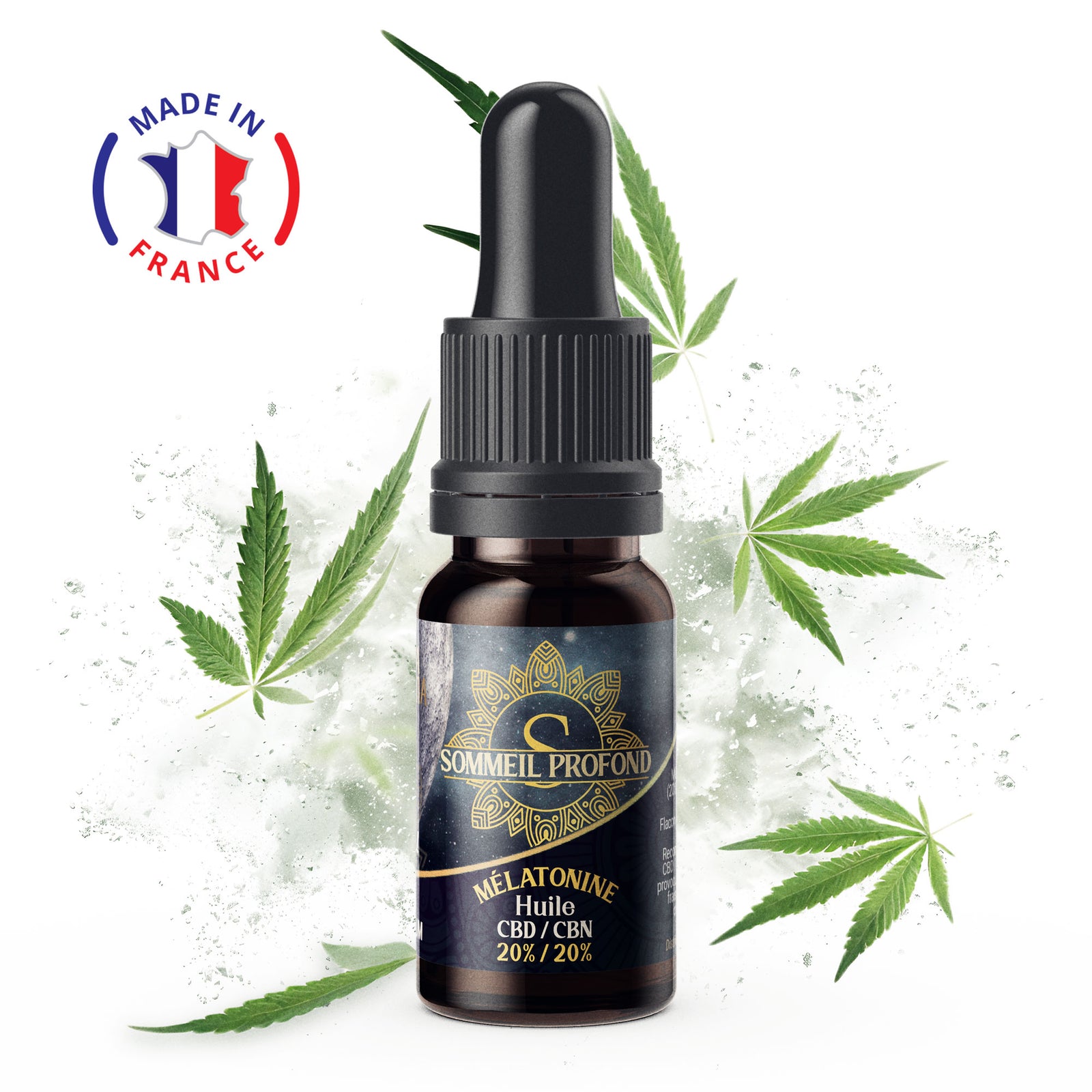 Pipette avec goute d'huile CBD Sommeil Profond 40% - Shava Sana - Mon Petit Herbier