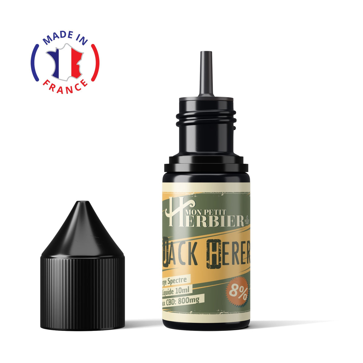 E-liquide CBD Jack Herer 8% bouteille décapuchonné - Mon Petit Herbier