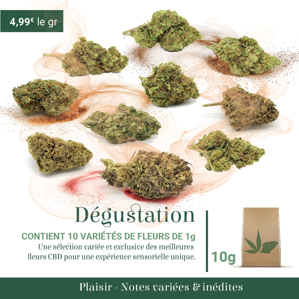 Pack Fleurs CBD - Dégustation (10 grammes) - Mon Petit Herbier
