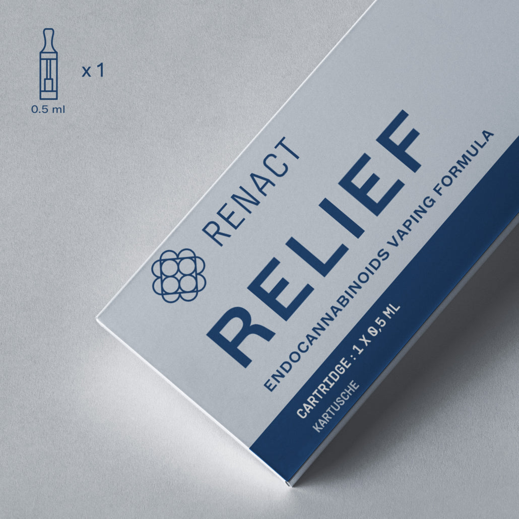 Packaging Cartouche CBD Relief - Renact - Mon Petit Herbier