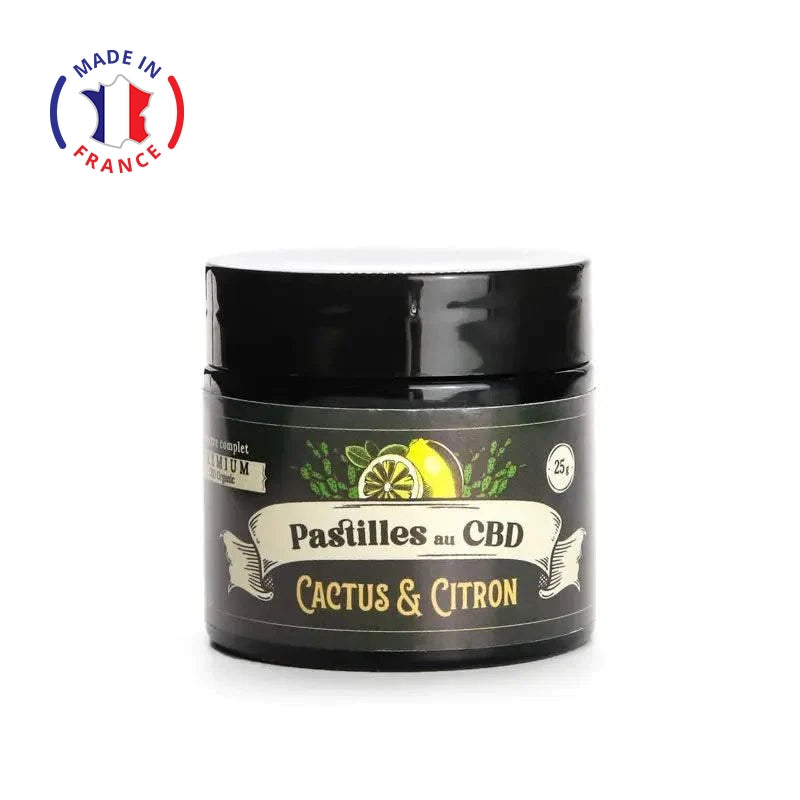 Pot de Pastilles CBD Cactus Citron - Mon Petit Herbier