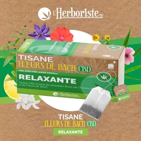 Tisane Fleurs de Bach Infusettes CBD - Relaxante -1000mg x 20 - Mon Petit Herbier