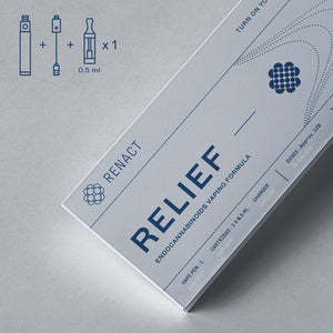 Thumbnail Visuel Kit Batterie + Cartouche CBD RELIEF - Renact - Mon Petit Herbier