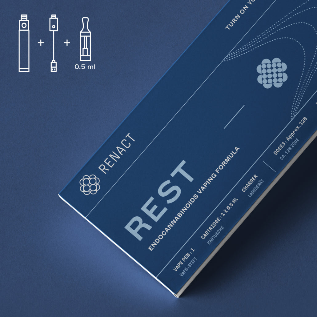 Visuel Kit Batterie + Cartouche CBD REST - Renact - Mon Petit Herbier