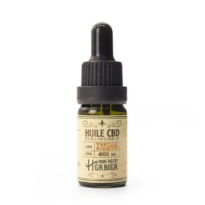 Huile CBD sublinguale Vanille et Noisette 40%cbd